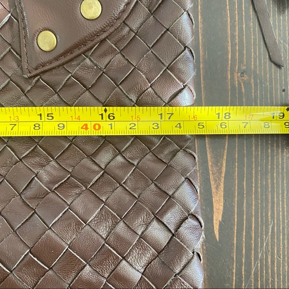 Helen Kaminski Woven Brown Leather Bag with Fringe - Picture 10 of 12